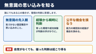 アンコンシャスバイアスの意味とビジネスにおける位置づけ