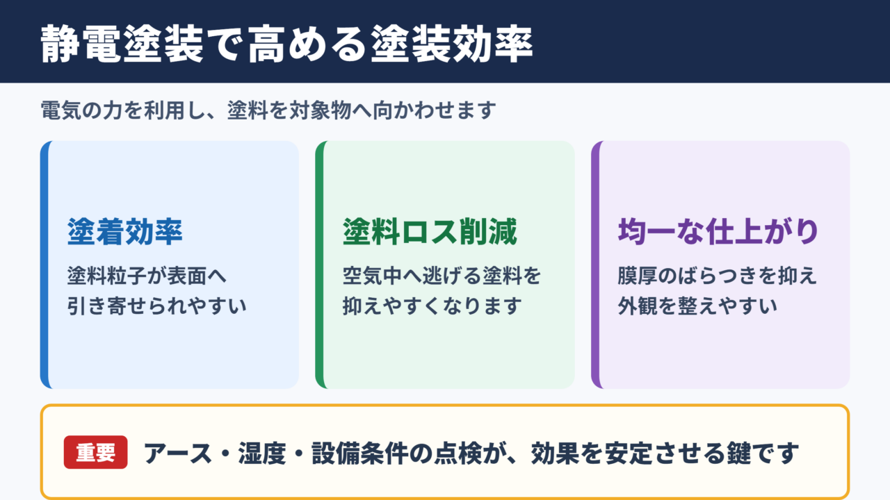 静電塗装のメリットと適した用途
