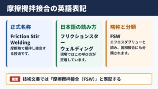 摩擦攪拌接合の英語表記と読み方