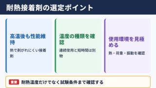 耐熱性接着剤の意味と選定の要点