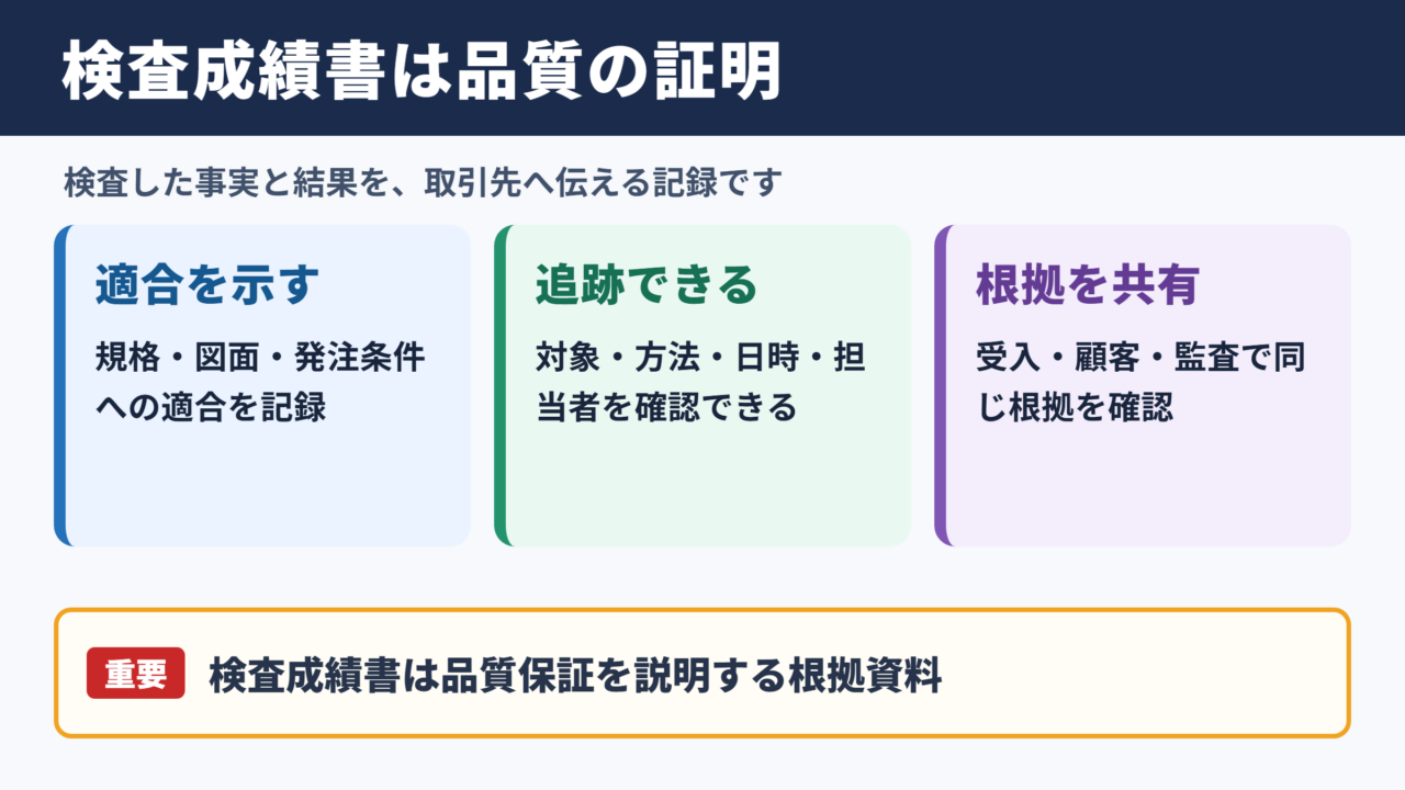 検査成績書の意味と必要性