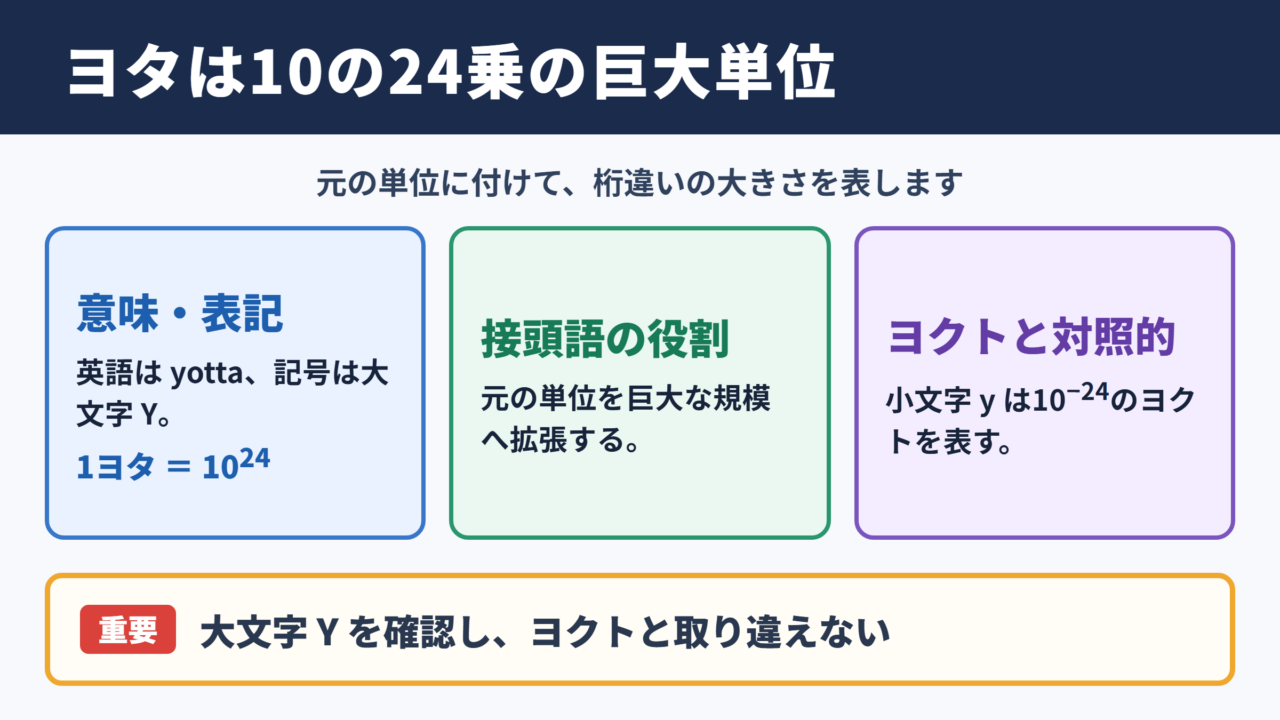 ヨタの意味と大きさ