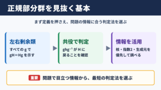 正規部分群の証明方法の基本