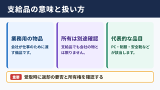 支給品の意味と扱い