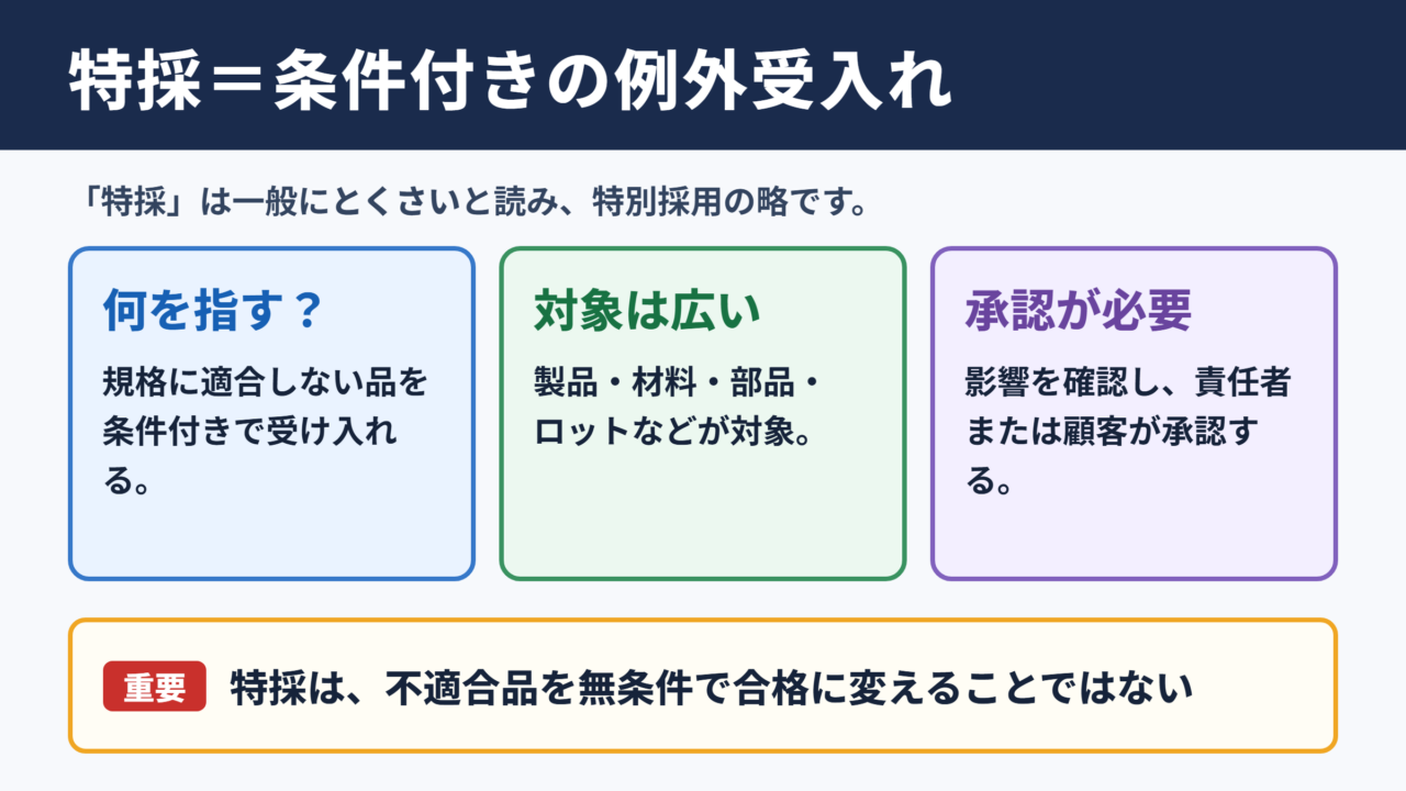 特採の意味と読み方