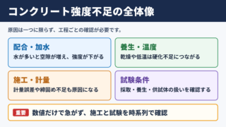 コンクリート強度不足の全体像