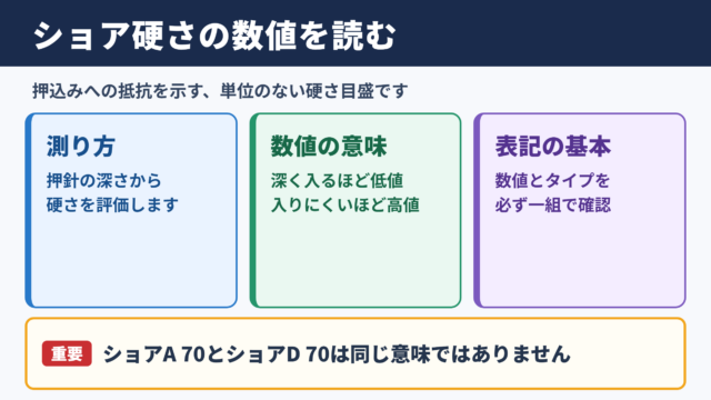 ショア硬さの意味と数値の見方