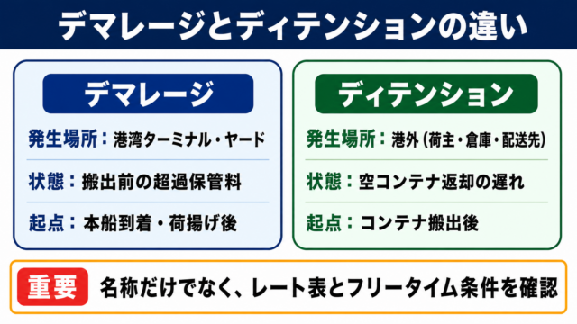 デマレージとディテンションの違い