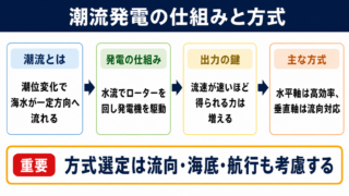 潮流発電の種類と方式の全体像