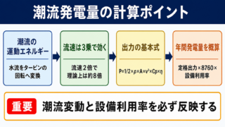 潮流発電の発電量と計算の考え方