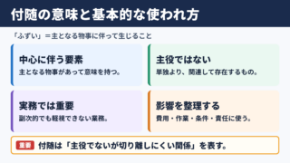 付随の意味と基本的な使われ方