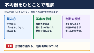 不均衡の意味と読み方