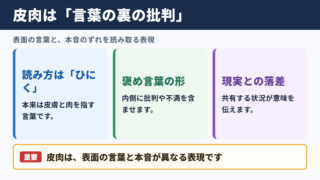 皮肉の意味と読み方