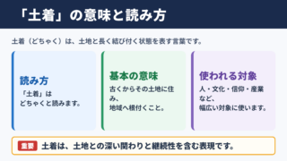 土着の意味と読み方
