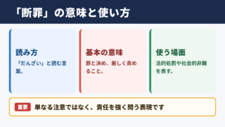 断罪の意味と読み方