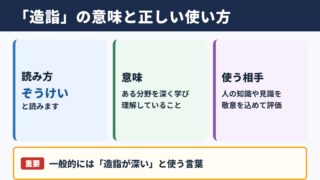 造詣の意味と読み方