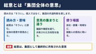 総意の意味と読み方