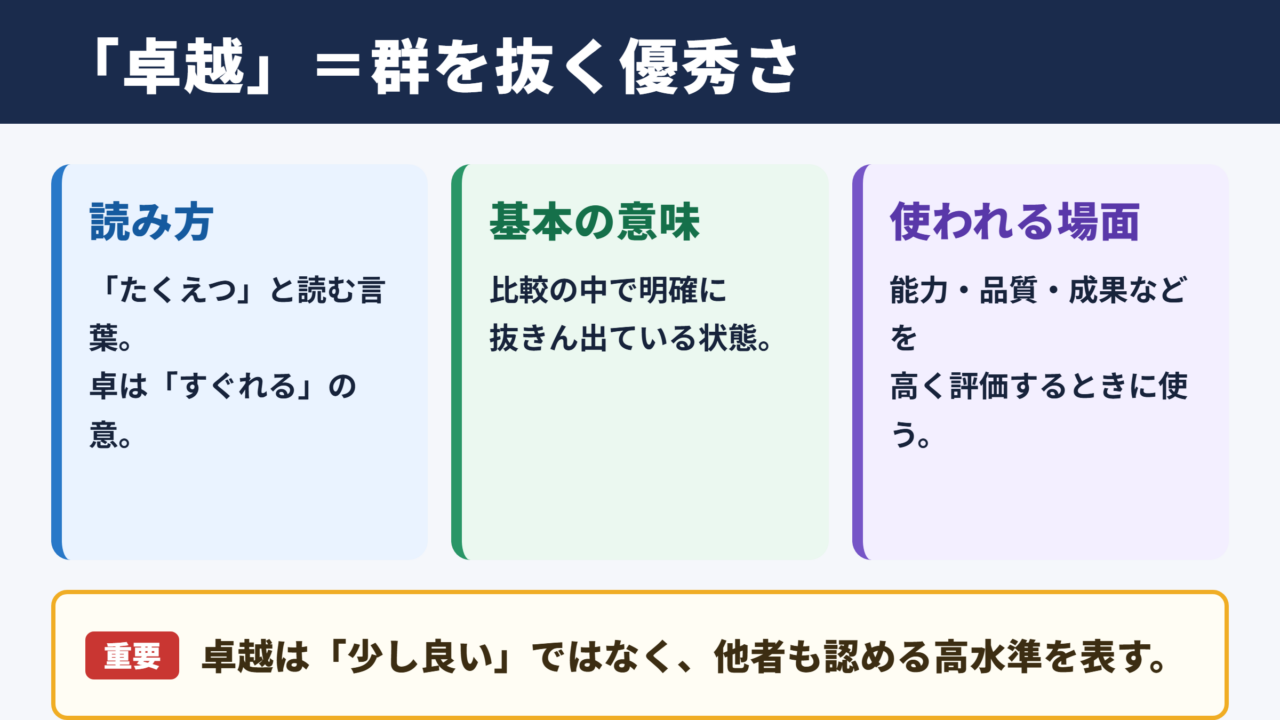 卓越の意味と読み方