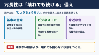 冗長性の意味と読み方