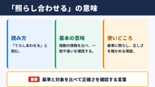 照らし合わせるの意味と読み方