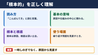 根本的の意味と読み方