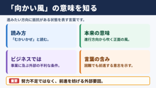 向かい風の意味と読み方