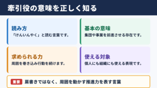 牽引役の意味と読み方