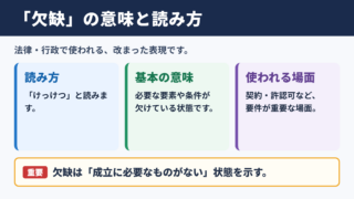 欠缺の意味と読み方