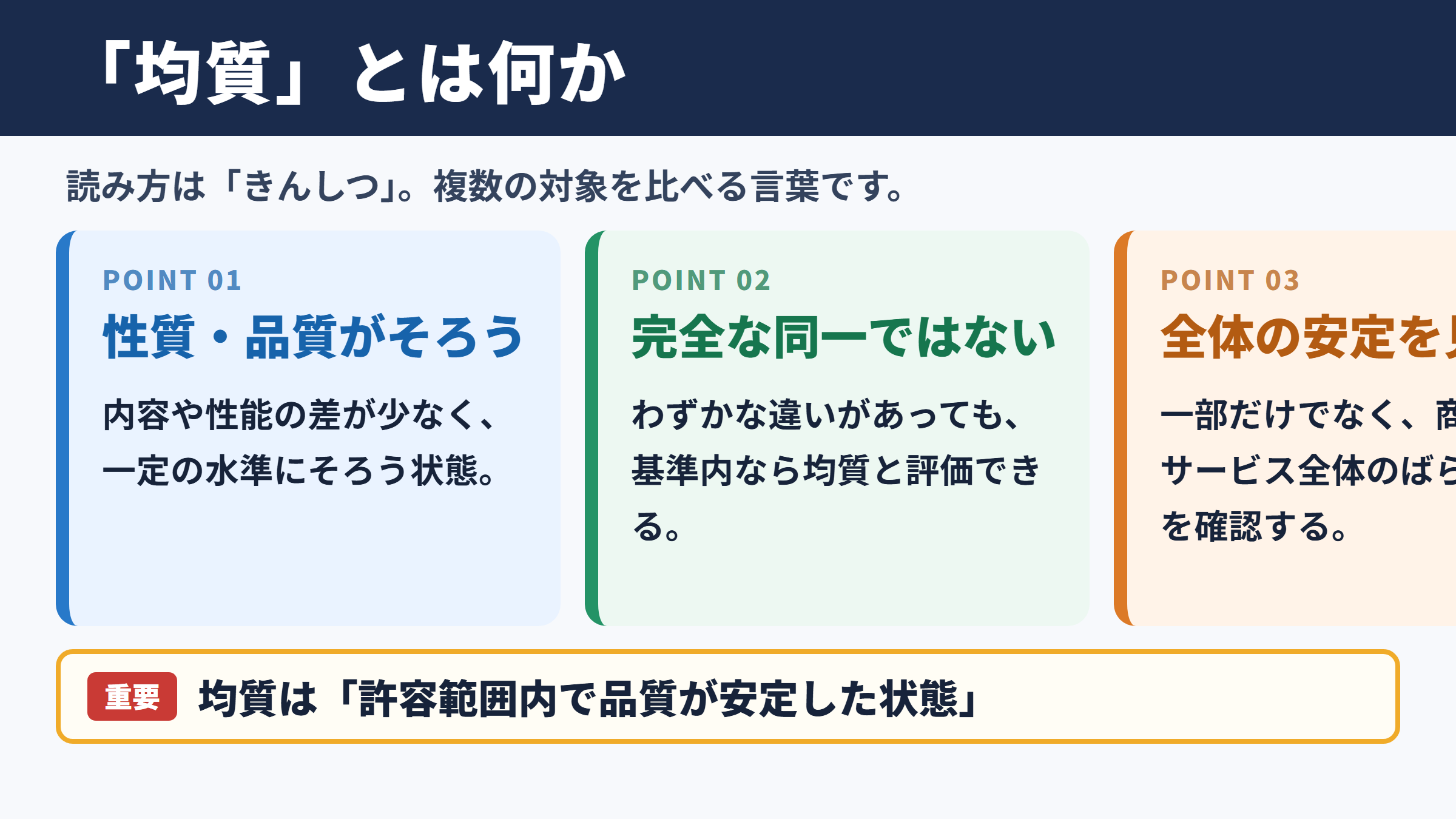 均質の意味と読み方