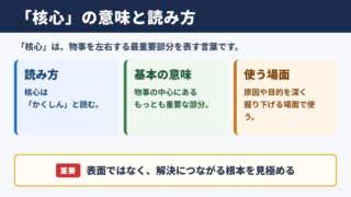 核心の意味と読み方