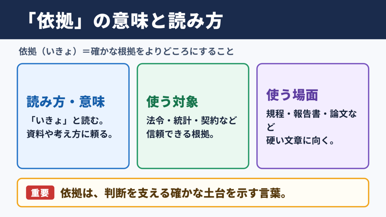 依拠の意味と読み方