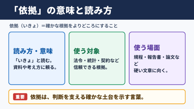 依拠の意味と読み方