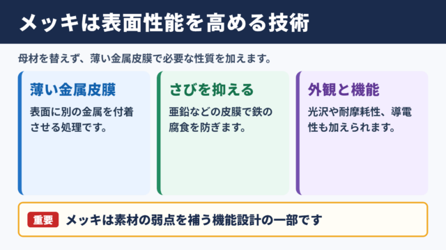 メッキの意味と基本的な役割