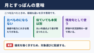 月とすっぽんの意味