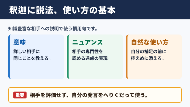 釈迦に説法の意味と基本的な使い方
