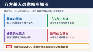 八方美人の意味と読み方