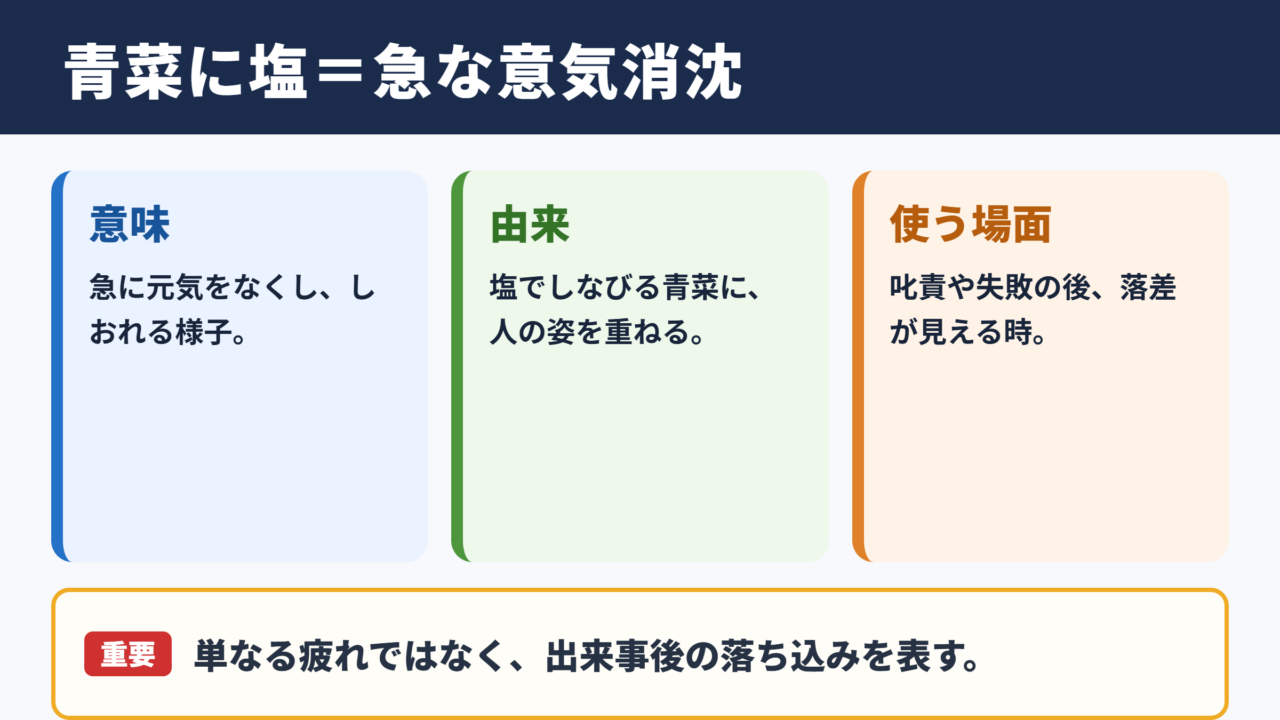 青菜に塩の意味