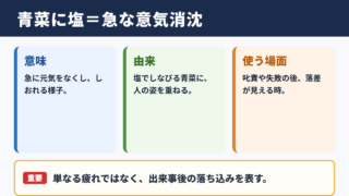 青菜に塩の意味