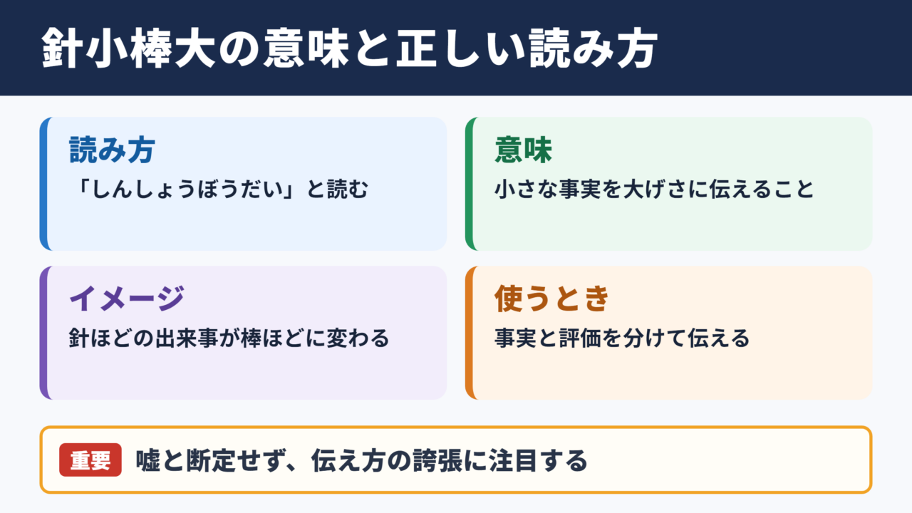 針小棒大の意味と読み方