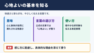 心地よいの意味と使い方の基本