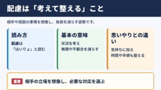 配慮の意味と読み方