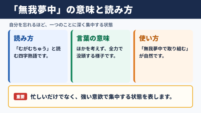 無我夢中の意味と読み方