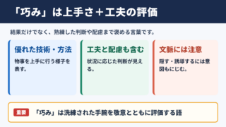 巧みの意味と基本的なニュアンス