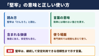堅牢の意味と読み方