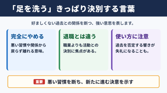 足を洗うの意味と基本的なニュアンス