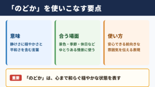 のどかの意味と使い方の要点
