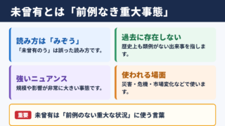 未曾有の意味と読み方