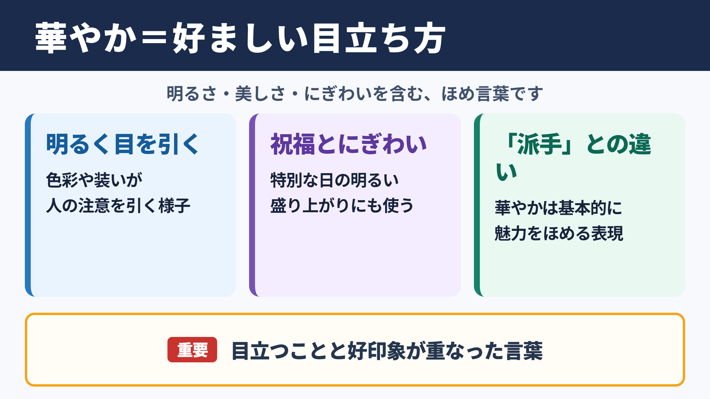 華やかの意味と基本イメージ