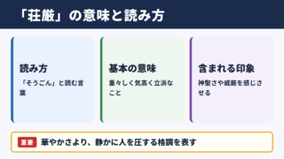 荘厳の意味と読み方