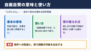 自画自賛の意味と読み方